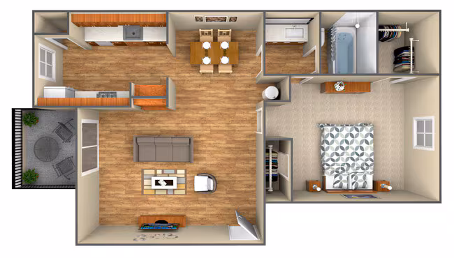 Birch (w/ Bookshelves) 1021 floor plan